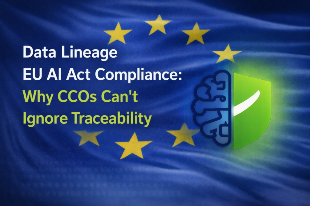 Data lineage EU AI Act compliance explained for Chief Compliance Officers, showing why traceability is essential for high-risk AI systems