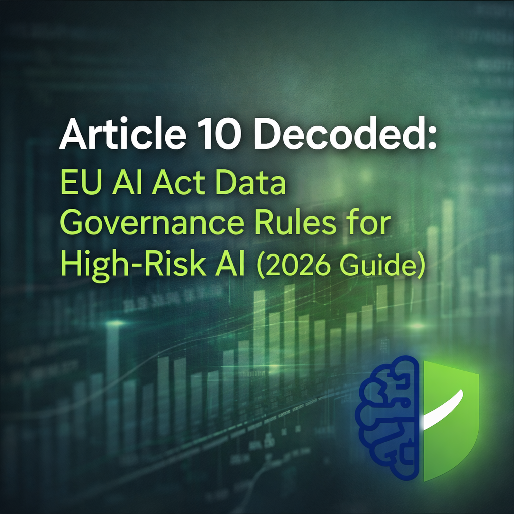 Article 10 Decoded explaining EU AI Act data governance requirements for high-risk AI systems in 2026